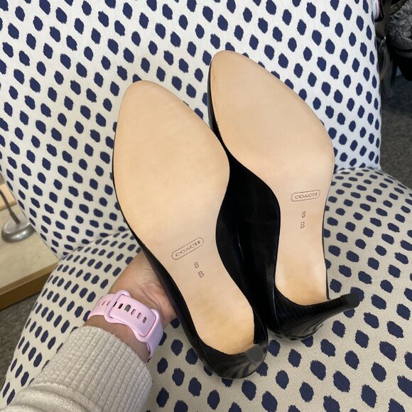 Coach Black High Heels size 8 - Picture 7 of 7